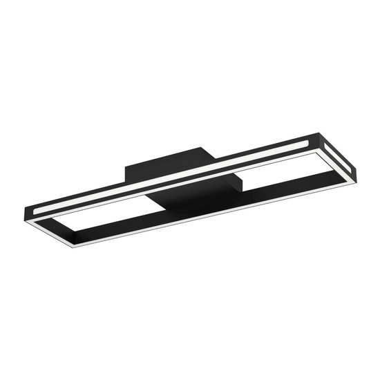 Eglo LED Deckenleuchte Salvilanas-Z Smart dimmbar 32W CCT warm-/tageslichtweiss 2700-6500K Zigbee Schwarz Aluminium Stahl 77x20cm 99679