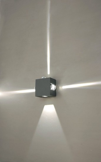 Elstead Agner LED Außen-Wandleuchte 4-fach Graphit IP54