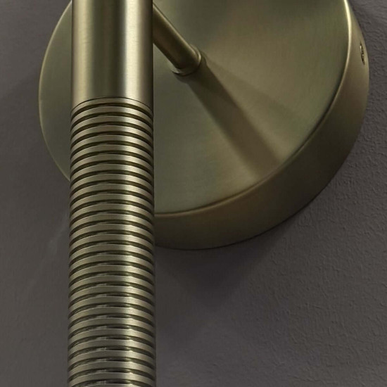 Elstead Arden LED Wandleuchte 2-flammig dimmbar warmweiss 11W Gold gebürstet Alu Stahl Opalglas 57cm