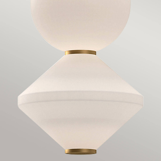 Elstead Bijou LED Pendelleuchte Altgold Opal matt