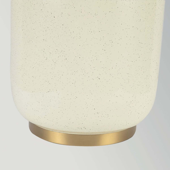 Elstead Crosby Tischleuchte E27 Creme-Gold Stahl Stoffschirm 70cm