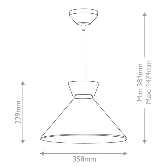 Elstead Halston Pendelleuchte E27 Mattes Schwarz Opal