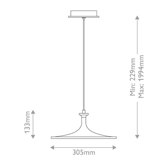 Elstead Issa LED Pendelleuchte dimmbar warmweiss 20W Gold gebürstet Alu Ø31cm