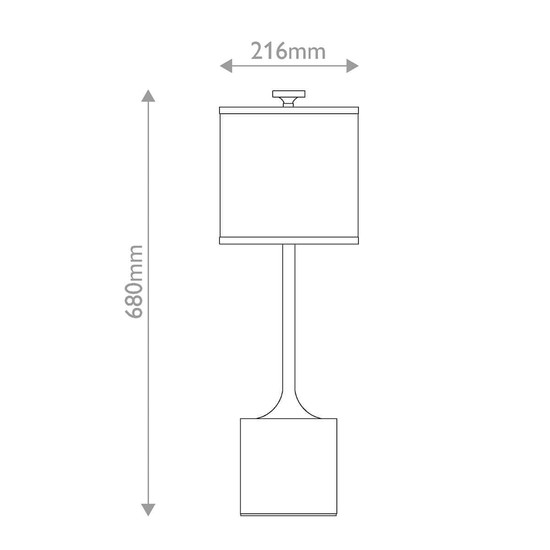 Elstead Issa Tischleuchte E27 Gold gebürstet Alu Stahl Leinenschirm 68cm