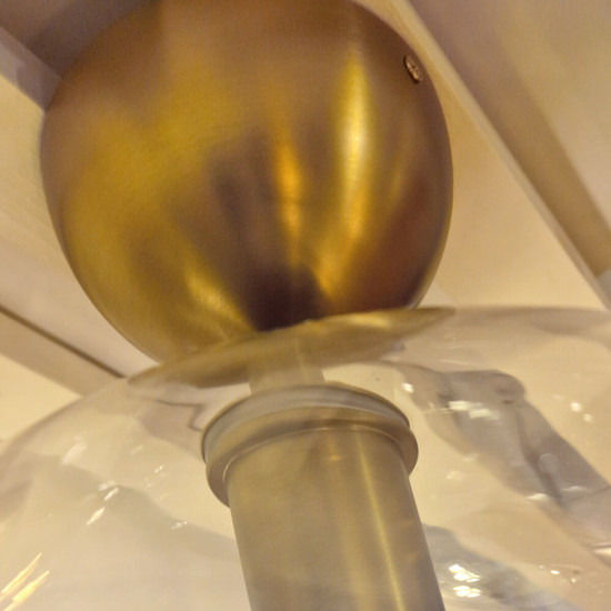 Elstead Jude Deckenleuchte E27 Gebürstete Goldoptik Glas klar