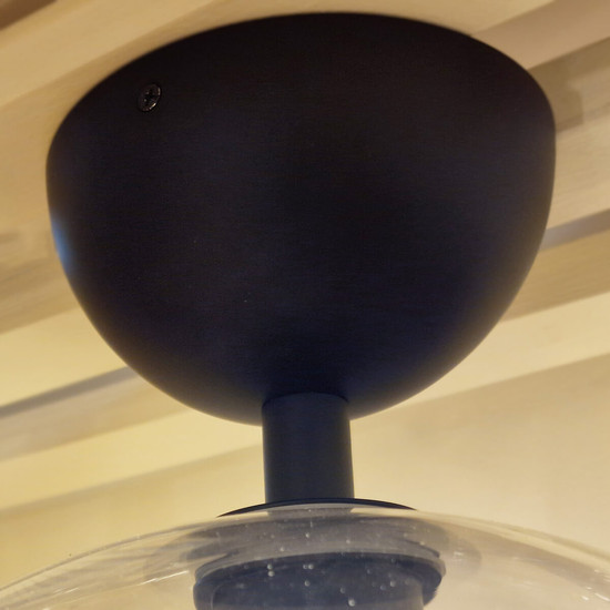 Elstead Jude Deckenleuchte E27 Mattes Schwarz Glas klar