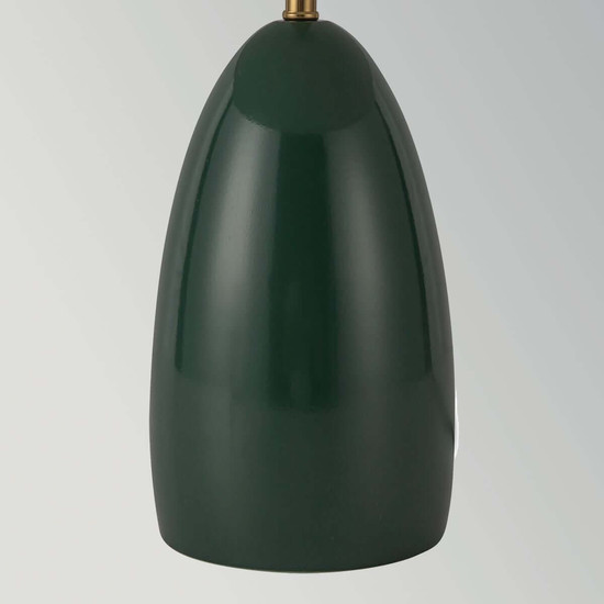 Elstead Poppy LED Tischleuchte dimmbar warmweiss 8W Tannengrün Alu Stahl 35cm