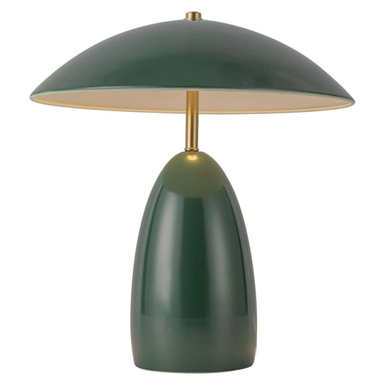 Elstead Poppy LED Tischleuchte dimmbar warmweiss 8W Tannengrün Alu Stahl 35cm