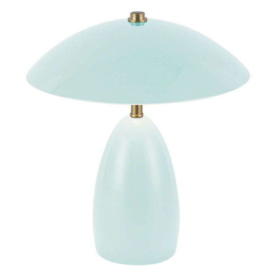 Elstead Poppy LED Akku-Tischleuchte dimmbar warmweiss 3W Hellblau Alu Stahl 27cm