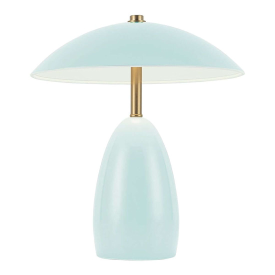 Elstead Poppy LED Akku-Tischleuchte dimmbar warmweiss 3W Hellblau Alu Stahl 27cm