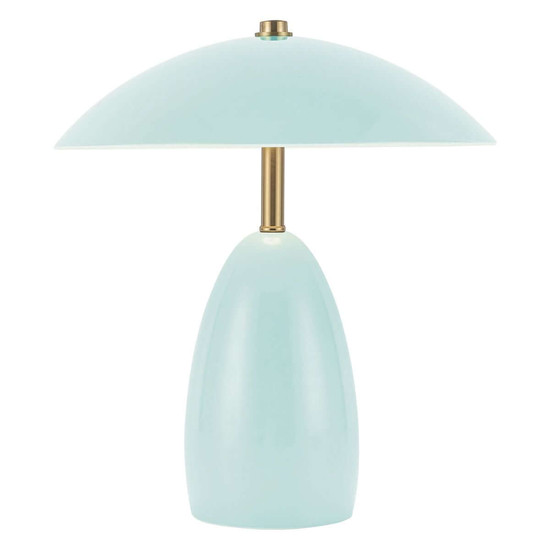 Elstead Poppy LED Akku-Tischleuchte dimmbar warmweiss 3W Hellblau Alu Stahl 27cm