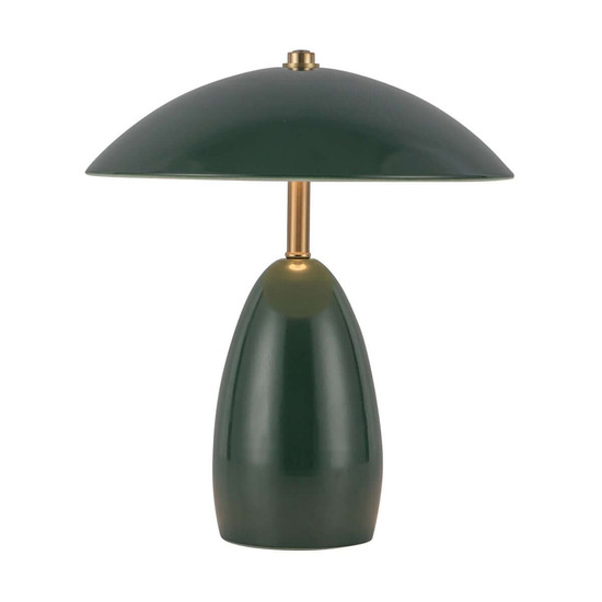Elstead Poppy LED Akku-Tischleuchte dimmbar warmweiss 3W Tannengrün Alu Stahl 27cm