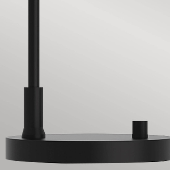 Elstead Remyck Tischlampe E27 Mattes Schwarz Mattschwarz