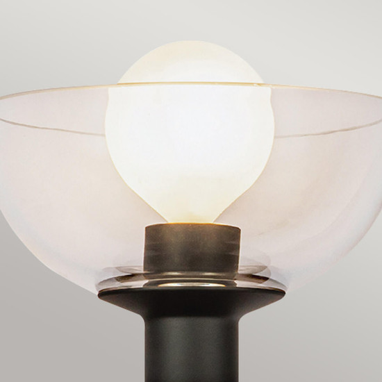 Elstead Sylvia Wandleuchte E14 Mattes Schwarz Glas klar