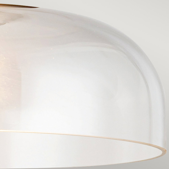 Elstead Sylvia Deckenleuchte E27 Mattes Schwarz Glas klar