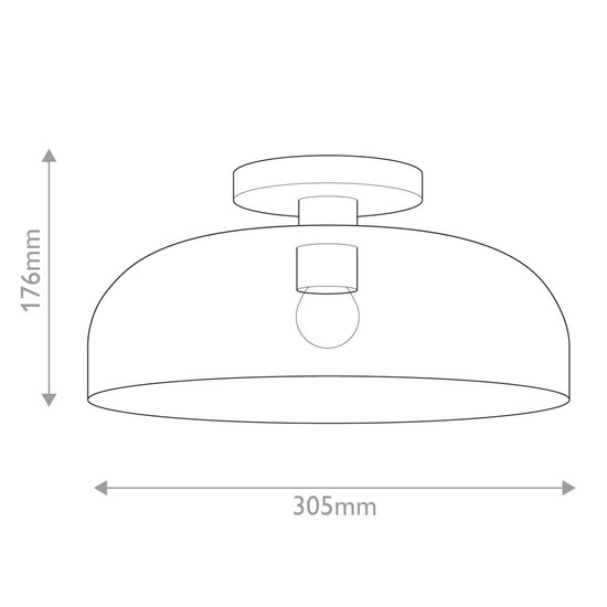 Elstead Sylvia Deckenleuchte E27 Mattes Schwarz Glas klar