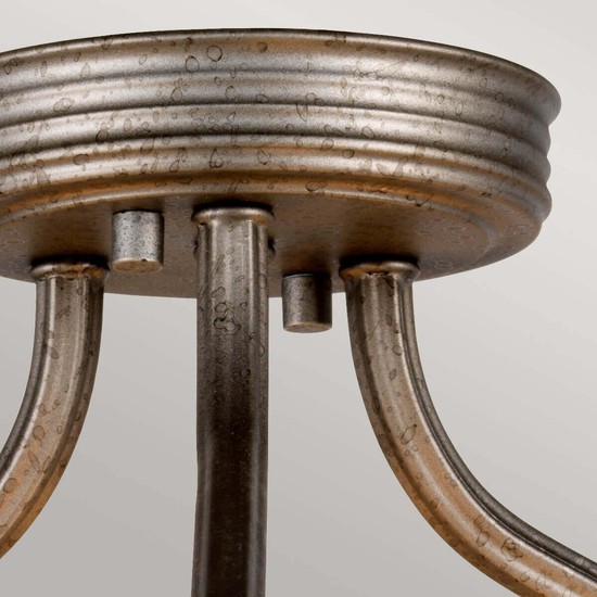 Elstead Crown Deckenleuchte E27 3-fach Eisernes Tor-Farbe