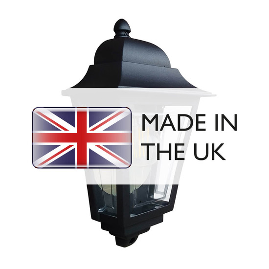 Elstead Deco Lane Außenwandleuchte E27 Schwarz IP44, Made in UK