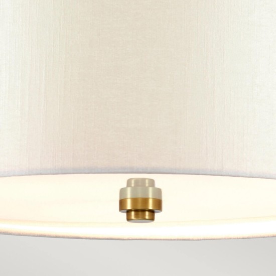 Elstead Fletcher Deckenleuchte E27 5-fach 26cm Gealtertes Messing Elfenbein