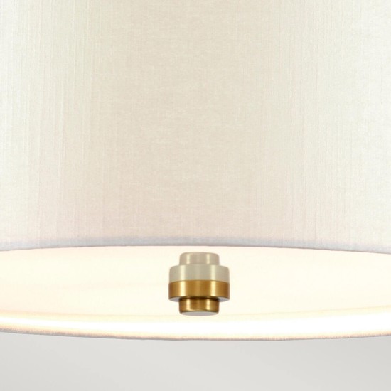 Elstead Fletcher Deckenleuchte E27 5-fach 27cm Gealtertes Messing Elfenbein