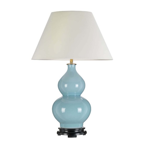 Elstead Harbin Tischleuchte E27 Hellblau Grauweiß