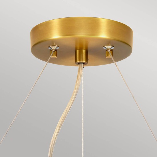 Elstead Pearce Hängeleuchte E27 5-fach 25cm Gealtertes Messing Elfenbein