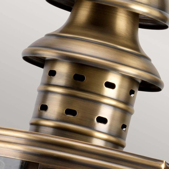 Elstead Downing Street Außen-Wandleuchte E27 Gealtertes Messing IP44