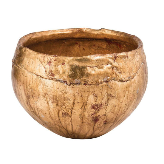 Elstead Heather Bowl Abdeckung Blattgold, Umber-Glasur
