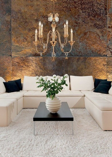 Elstead Mignon Kronleuchter E14 8-fach Gold und Silber