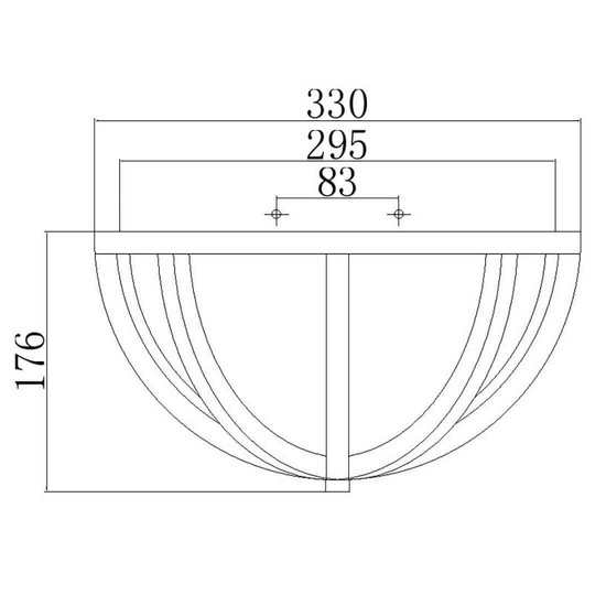 Elstead Allier Deckenleuchte E27 2-fach Wetter Eichenholz, Antik Schmiedeeisen