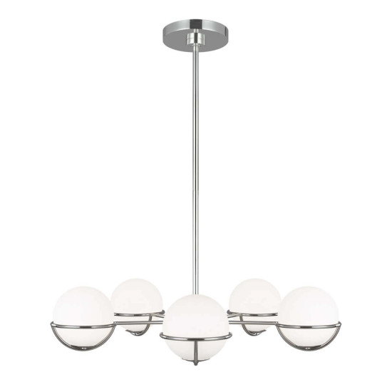 Elstead Apollo LED Kronleuchter G9 5-fach Poliertes Nickel