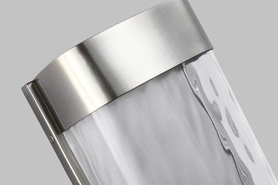 Elstead Bennie LED Außen-Wandleuchte 30cm Gebürsteter Stahl, lackiert IP44