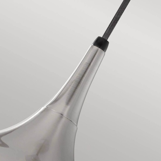 Elstead Beso Hängeleuchte E27 27cm Gebürsteter Stahl