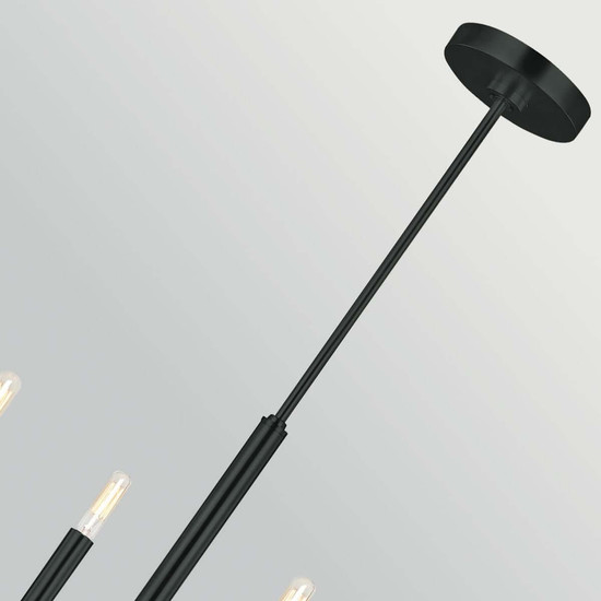Elstead Brianna Kronleuchter 6-flammig E14 Schwarz Stahl Ø61cm