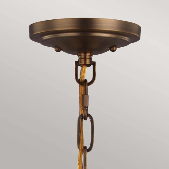 Elstead Cadence Hängeleuchte E27 2-fach Dunkles antikes Messing, mattschwarz