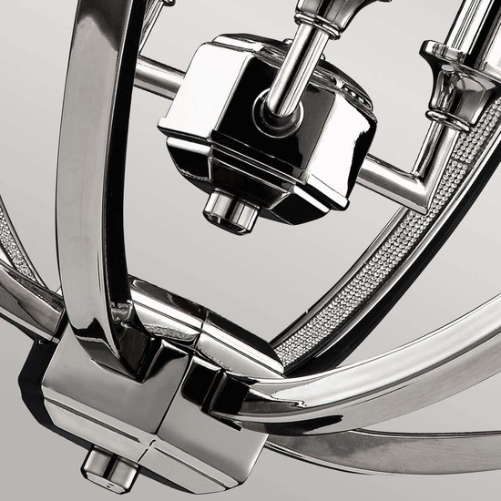 Elstead Corinne Hängeleuchte E14 3-fach 53cm Poliertes Nickel