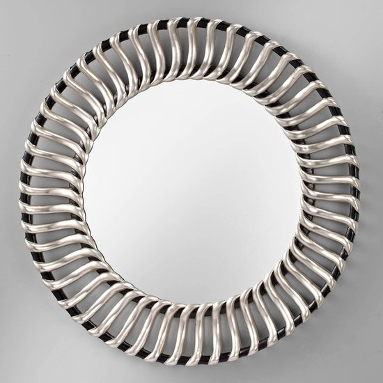 Elstead Cosmo Spiegel Schwarz-Silber