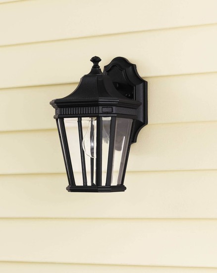 Elstead Cotswold Lane Außen-Wandleuchte E27 29cm Schwarz IP44