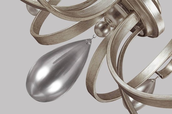 Elstead DeWitt Kronleuchter E14 9-fach Sonnenaufgang Silber