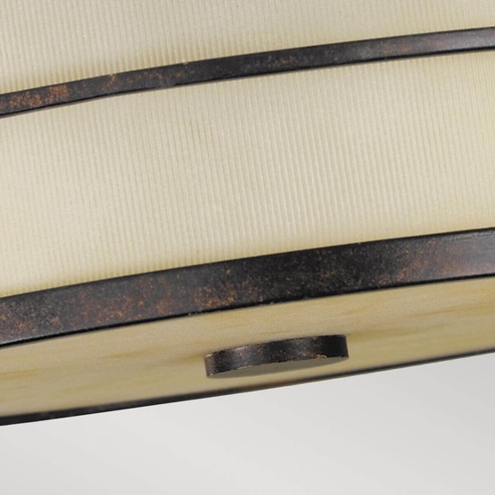 Elstead Fusion Deckenleuchte E27 3-fach 23cm Grecian Bronze