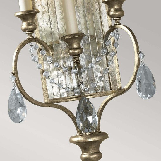 Elstead Gianna Wandleuchte E14 3-fach Vergoldetes Silber