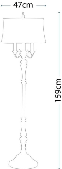 Elstead Gibson Stehleuchte E27 4-fach Cambridge Crackle