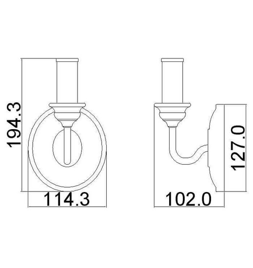 Elstead Hartsville Wandleuchte E14 Chalk Washed, Beachwood