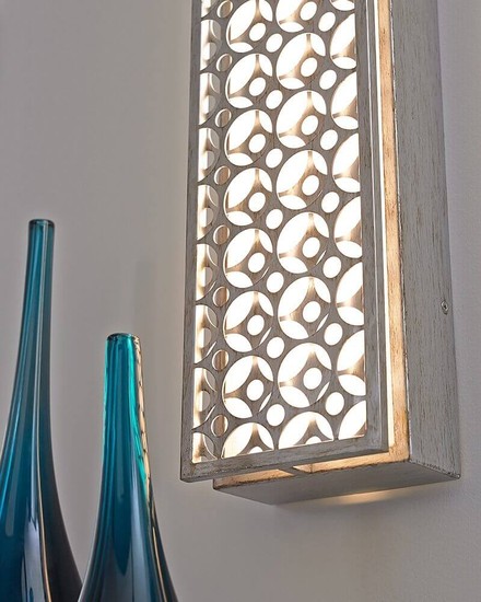 Elstead Kenney LED Wandleuchte 4-fach Sonnenaufgang Silber