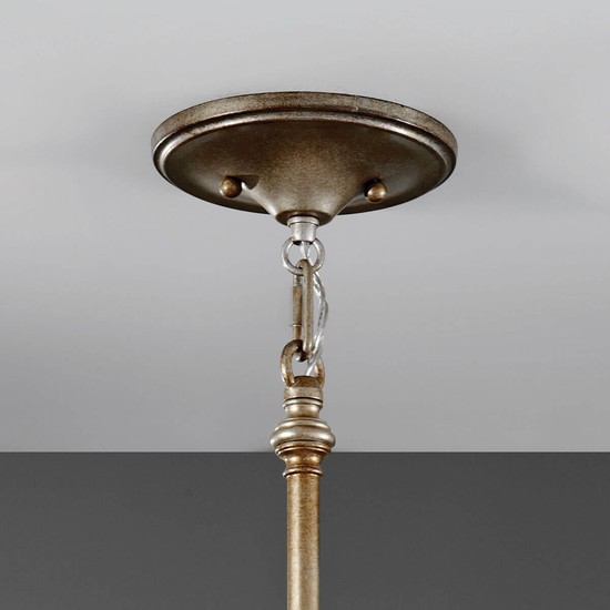 Elstead Lucia Hängeleuchte E27 20cm Brüniertes Silber