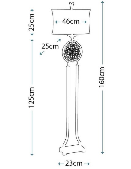 Elstead Marcella Stehleuchte E27 Britische Bronze, oxidierte Bronze