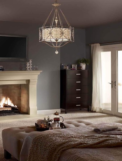 Elstead Marcella Hängeleuchte E27 3-fach Britische Bronze, oxidierte Bronze