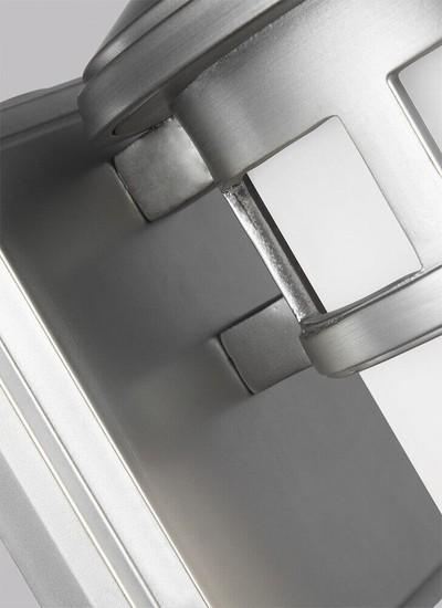 Elstead Newport Außen-Wandleuchte E27 23cm Gebürsteter Stahl, lackiert IP44 Anti-Meerwasser