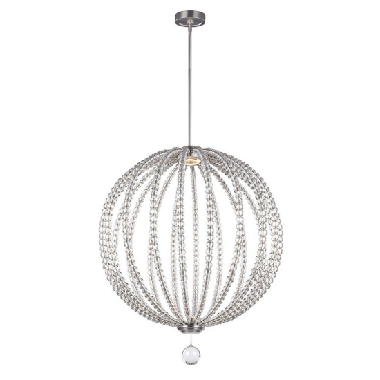 Elstead Oberlin LED Hängeleuchte 2-fach 85cm Satiniertes Nickel