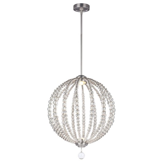 Elstead Oberlin LED Hängeleuchte 2-fach 55cm Satiniertes Nickel